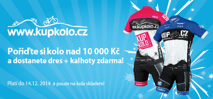Pořiďte si kolo nad 10 000 Kč a dostanete dres + kalhoty zdarma! Do 14. 12. 2014