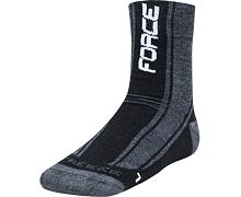 Zimní ponožky Force FREEZE Merino, černá-bílá