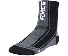 Zimní ponožky Force FREEZE Merino, šedá-bílá