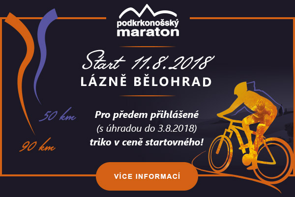 Podkrkonošský maraton startuje 11.8.2018