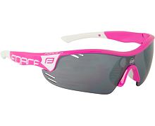 Brýle FORCE RACE PRO růžovo-bílé, černá laser skla - 909397